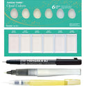 ZIG Special Illustration Set GANSAI TAMBI Opal 6 colors Micron Pen 02, BRUSH2O Detailer,Wink of Stella Brush Glitter for Manga Drawing Lettering & Calligraphy Professional Artist Quality Made in Japan