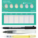 ZIG Special Illustration Set GANSAI TAMBI Opal 6 colors Micron Pen 05, BRUSH2O Detailer,Wink of Stella Brush Glitter for Manga Drawing Lettering & Calligraphy Professional Artist Quality Made in Japan