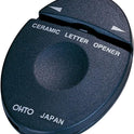 OHTO CORO Ceramic Letter Opener, BLACK | Compact Envelope Cutter with Concealed Ceramic Blade, Safe Mail Opener for Home, Office & Business Use | Made in Japan