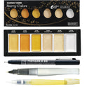 ZIG Special Illustration Set GANSAI TAMBI Starry 6colors Micron Pen 08,BRUSH2O Detailer,Wink of Stella Brush Glitter for Manga Drawing Lettering & Calligraphy Professional Artist Quality Made in Japan