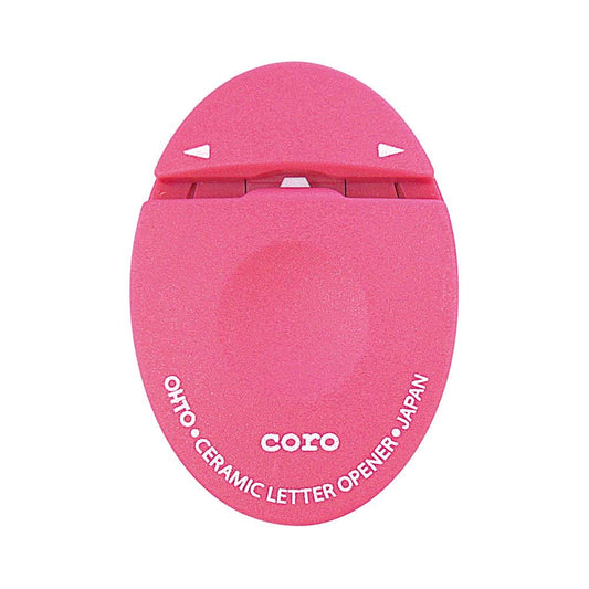 OHTO CORO Ceramic Letter Opener, Yellow | Compact Envelope Cutter with Concealed Ceramic Blade, Safe Mail Opener for Home, Office & Business Use | Made in Japan