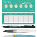 Zig Special Illustration Set GANSAI TAMBI Opal 6 colors Micron Pen 01, BRUSH2O Petit,Wink of Stella Brush Glitter for Manga Drawing Lettering & Calligraphy Professional Artist Quality Made in Japan