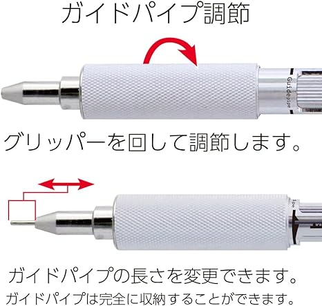 OHTO MS01 Mechanical Pencil, High-Functionality All-Metal Aluminum and Brass Body Drafting Pencil, 0.5mm, Red, MS01-SP5-RD