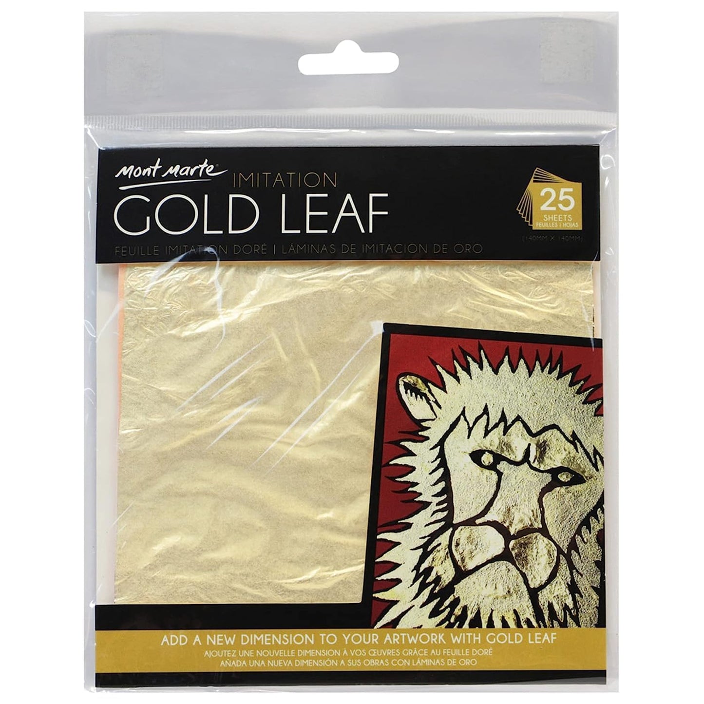 Mont Marte Imitation Silver Gold - 25 Sheets (Gold)