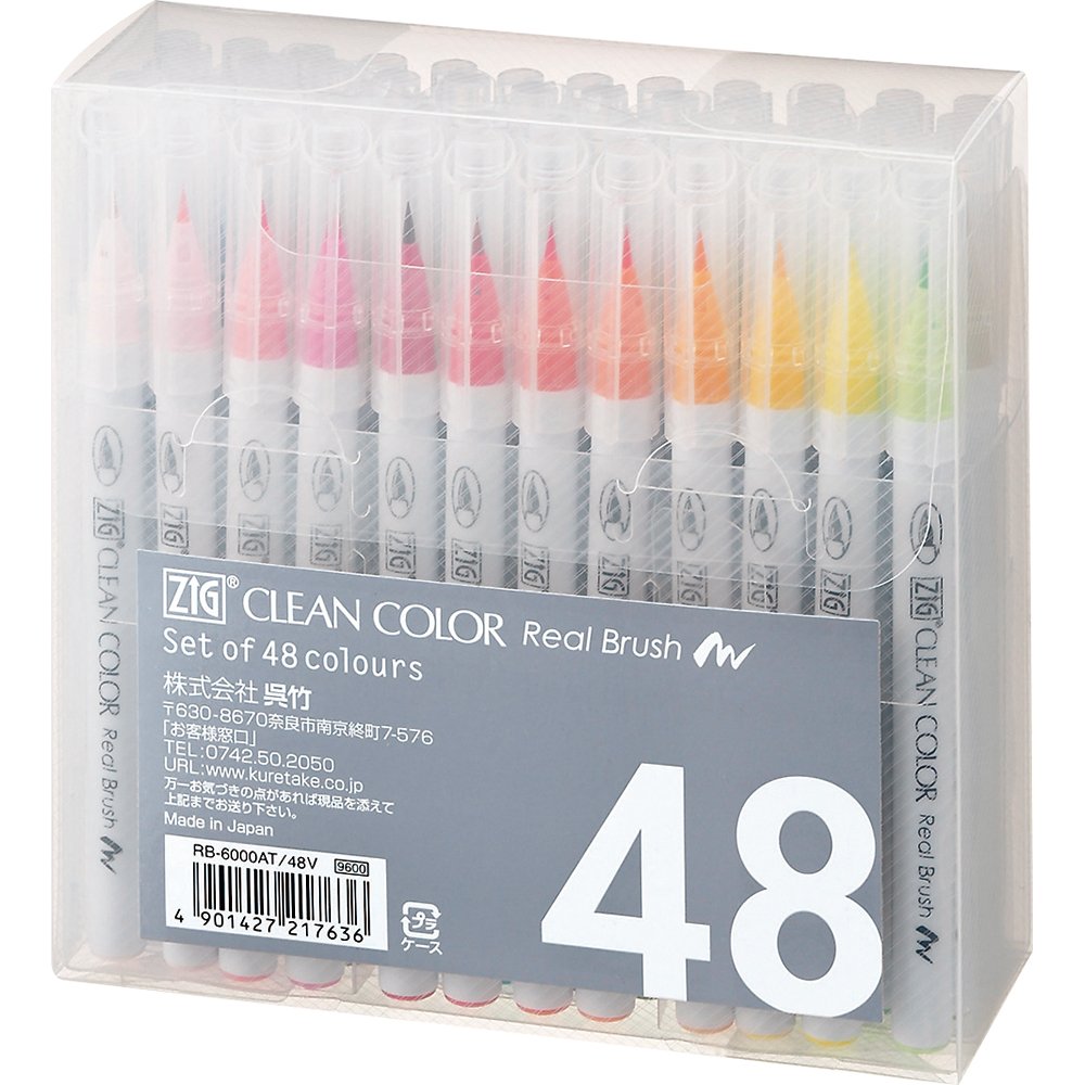 ZIG CLEAN COLOR Real Brush 48 colors set