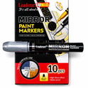Mirror Paint Marker Silver | Pack of 4 | 4.5mm Bullet Tip | High Gloss Liquid Chrome Metallic Paint Marker | Waterproof for Metal, Glass, Ceramic, Plastic & DIY Crafts .Made in Malaysia