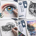 MasterArt Premium Grade Sketch & Drawing Book JP-04 | A4 Size (210 x 297 mm) | 30 Sheets | 100 GSM Extra White Paper | Ideal for Writing, Drawing & Sketching | Made in Thailand