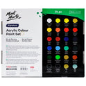 Mont Marte Acrylic Paint Set 24 Colours 36ml 2 PACK, Perfect for Canvas, Wood, Fabric, Leather, Cardboard, Paper, MDF and Crafts