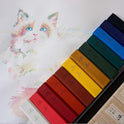 ZIG SAIBOKU SHIMBI 12 Colors and 2 Black Sumi Ink Stick Set, Traditional Calligraphy and Painting, Professional Quality, for Lettering, Drawing, Signature AP-Certified, Made in Japan