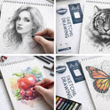 MasterArt Premium Grade Sketch & Drawing Book JP-04 | A4 Size (210 x 297 mm) | 30 Sheets | 100 GSM Extra White Paper | Ideal for Writing, Drawing & Sketching | Made in Thailand