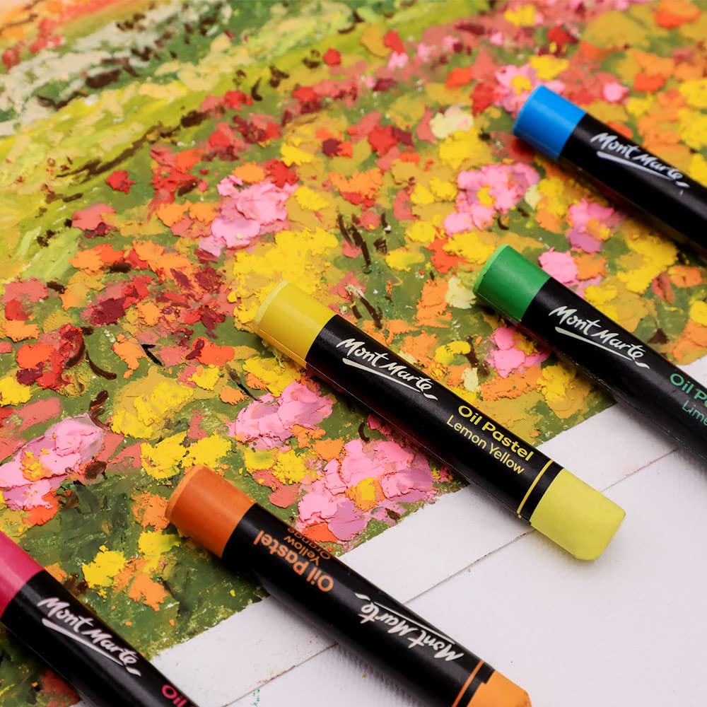Mont Marte Oil Pastels - 24 Shades (Multicolor)