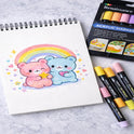 Renaissance Acrylic Marker Set – 8 Pastel Colours | Artist-Quality Opaque Paint Markers with Medium Nib | Waterproof, Permanent Acrylic Ink for Art, DIY, Craft, Rock Painting & Mixed Media