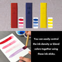 ZIG Kuretake Saiboku Shimbi Sumi Ink Stick Set with Glass Inkstone | 3-Piece Japanese Traditional Calligraphy Set for Lettering, Painting & Drawing | Made in Japan