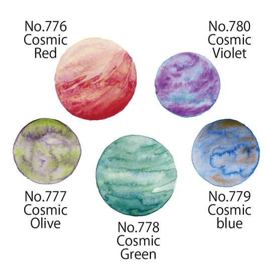 Zig KURETAKE GANSAI TAMBI GRANULATING Colors II 5 colors set, Japanese Watercolor Paint Set, Professional-Quality for Artists and Crafters. AP-Certified Japan