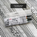 Kuretake ZIG Twin Marker BLACK 4 Assortment set for Hand Lettering, Calligraphy Art, Illustration, Journaling, Cartooning, AP- Certificated, Made in Japan ( Zig Kuretake Special Set )