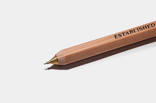OHTO Mechanical Wooden mini sharp lead pencil with eraser and clip [YELLOW Lead: 0.5 mm] Professional quality For Student & Artist For Writing Drafting Drawing, Sketching