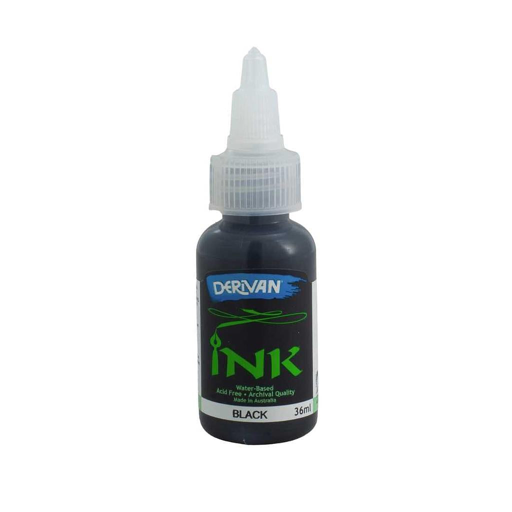 Derivan Drawing Acrylic Inks` 36ml BLACK