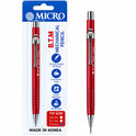 MICRO B.T.M. JEDO Mechanical Pencil 0.9 mm, Burgundy Colour, Refillable Lead Pencil with Metal Clip and Comfortable Grip, Made in Korea