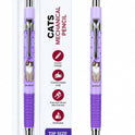 MICRO Rubber JEDO Cat Mechanical Pencil 0.7 mm, Made in Korea, Cute Cat Design, Pastel Purple Colour Mechanical Pencil for School, Students, Office, Writing, Note-Taking and Drawing