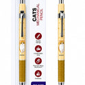 MICRO Rubber JEDO Cat Mechanical Pencil 0.7 mm, Made in Korea, Cute Cat Design, Pastel Milk Yellow Colour Mechanical Pencil for School, Students, Office, Writing, Note-Taking and Drawing