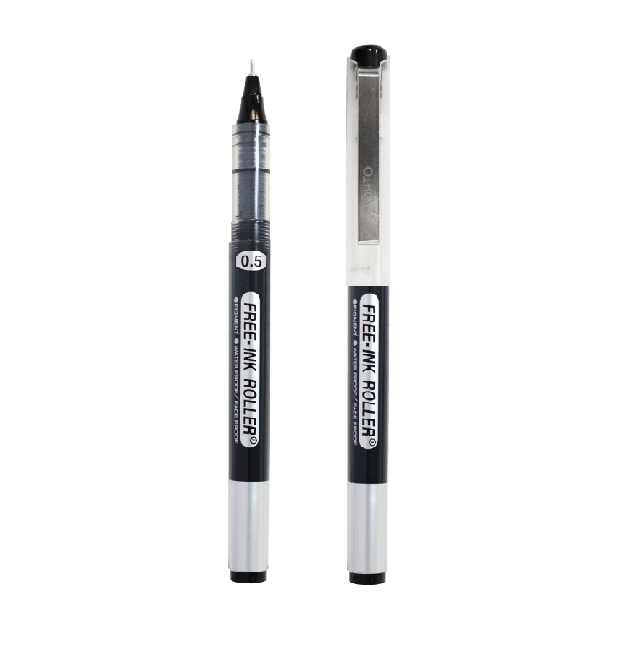 OHTO FREE-INK ROLLER 0.5 NEEDLE POINT PEN (Black Color)