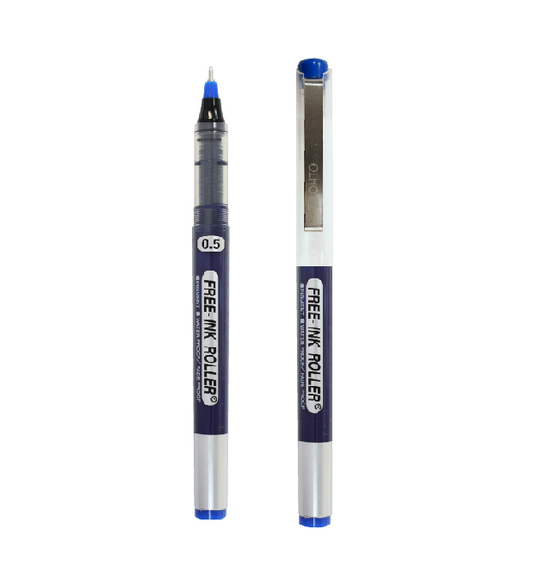 OHTO FREE-INK ROLLER 0.5 NEEDLE POINT PEN (Blue Color)