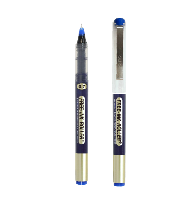 OHTO FREE-INK ROLLER 0.7 NEEDLE POINT PEN (Blue Color)