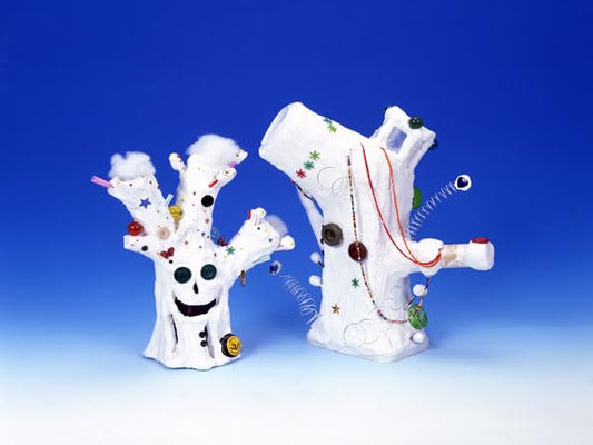 CEC Woody Paper Stone Clay 550g Color White for Modelling and Sculpting, Air Dry Clay for Art and Craft, Gift for Artists, Students, Children Professional/Artist Quality (Japan Import)