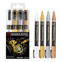 Kuretake Zig Cartoonist Mangaka Opaque Liner, 4 Colors Set for Artists, Illustrations, Graphic Design, Paper Crafters, Made in Japan