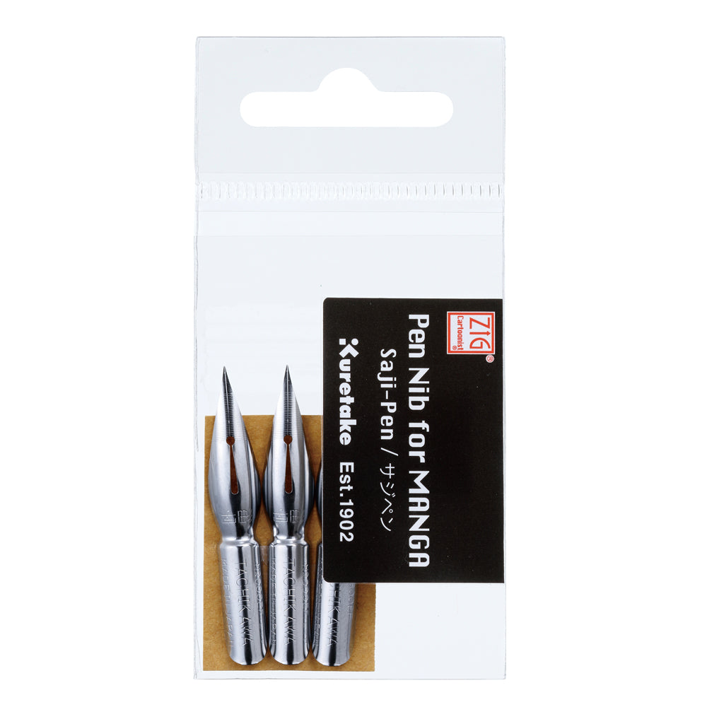 ZIG CARTOONIST Pen Nib for MANGA Saji-Pen (3 pcs./set)