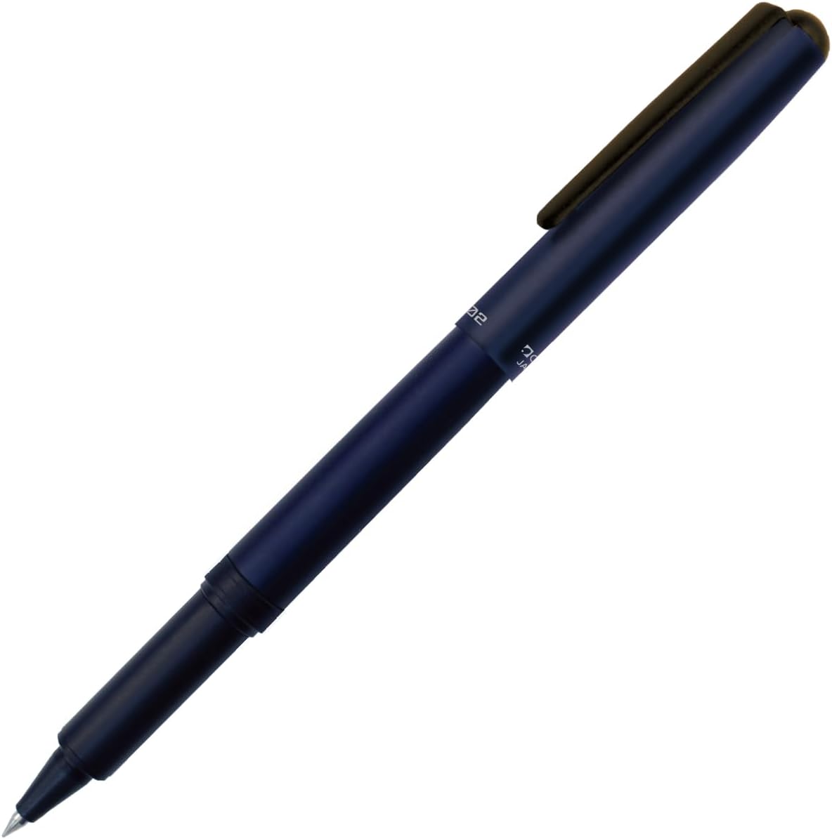 OHTO CR02 Ceramic Rollerball Pen, 0.7mm Fine Point, Medium-Thick Aluminum Barrel with Brass Components, Matte Blue, Refillable Water-Based Black Ink