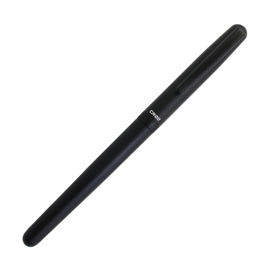 OHTO CR02 Ceramic Rollerball Pen, 0.7mm Fine Point Body Color Matte Black Refillable Water-Based Blue Ink CR02-05-MBK Luxury Pens Fine Point Smooth Writing for Journaling Fancy Pen Made in Japan
