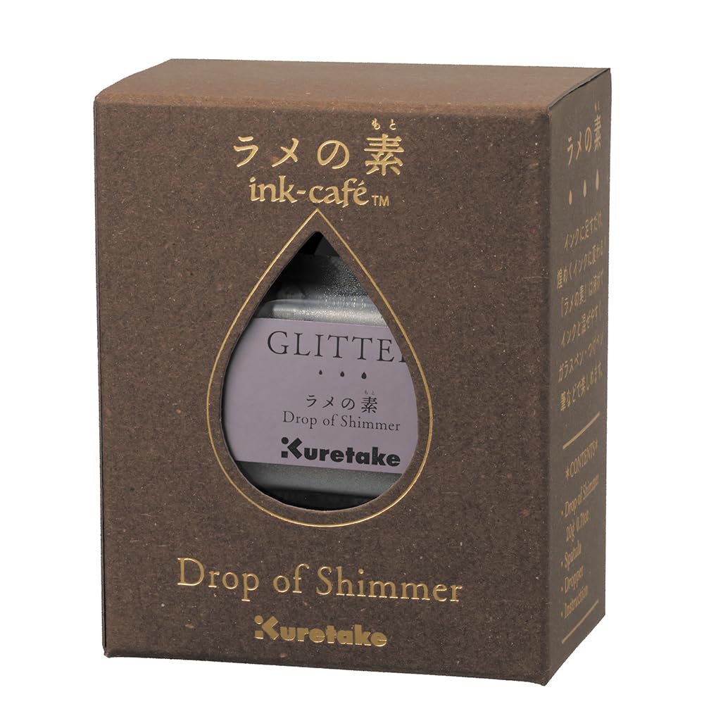 Zig Kuretake Ink-Cafe Drop of Shimmer, Glitter Paste Ink, Add a Pearly or Glitter-Like Sparkle to Your Ink Professional-Quality for Artists and Crafters, Ap-Certified, for Adult, Made in Japan