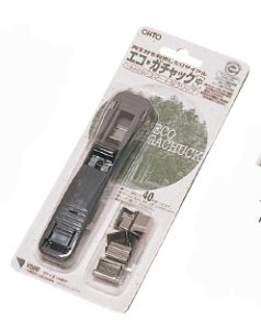 OHTO Eco Gachuck Staple-Less Paper Fastener Clip with Reusable Metal Pins for Office