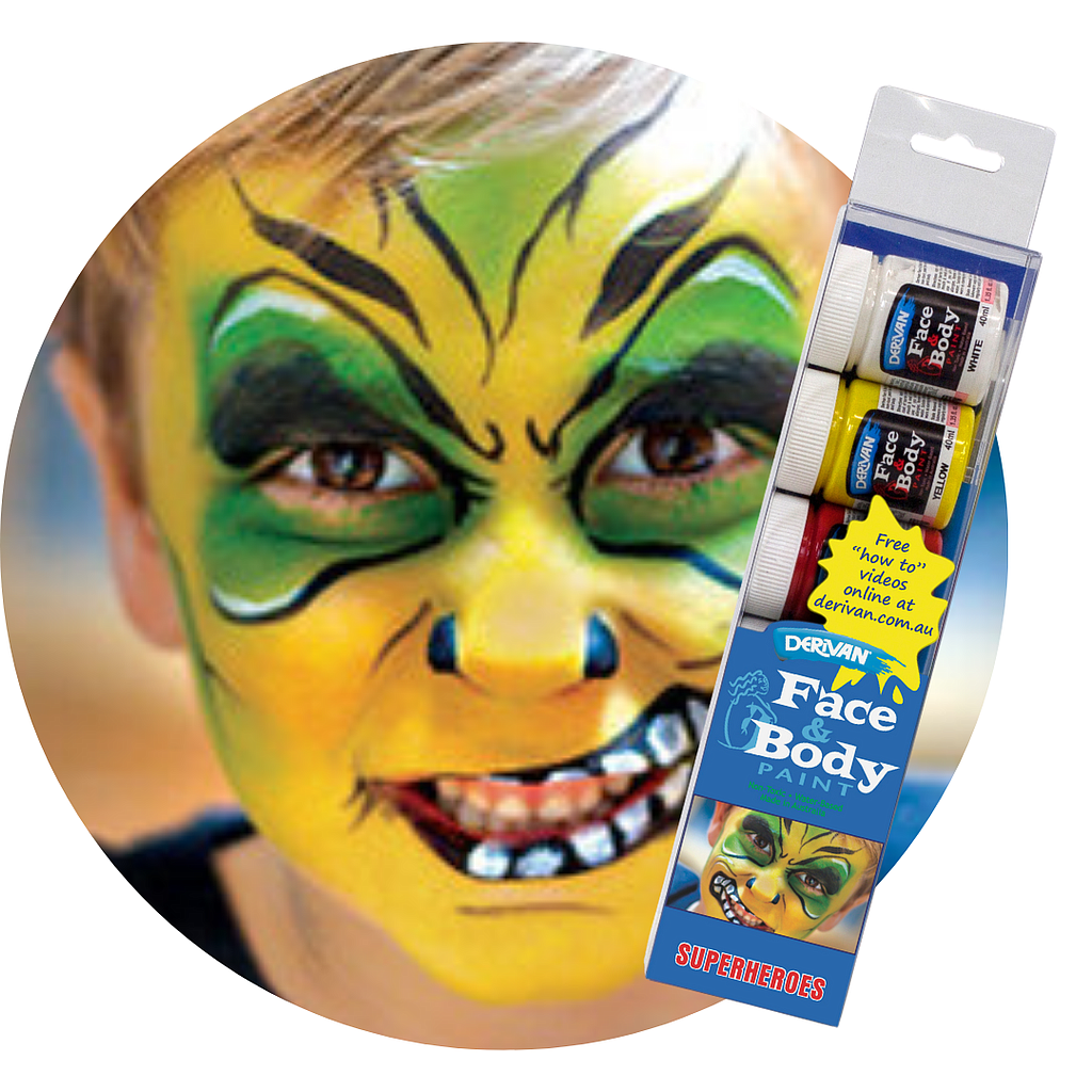 Derivan Face Paint Set Superheroes