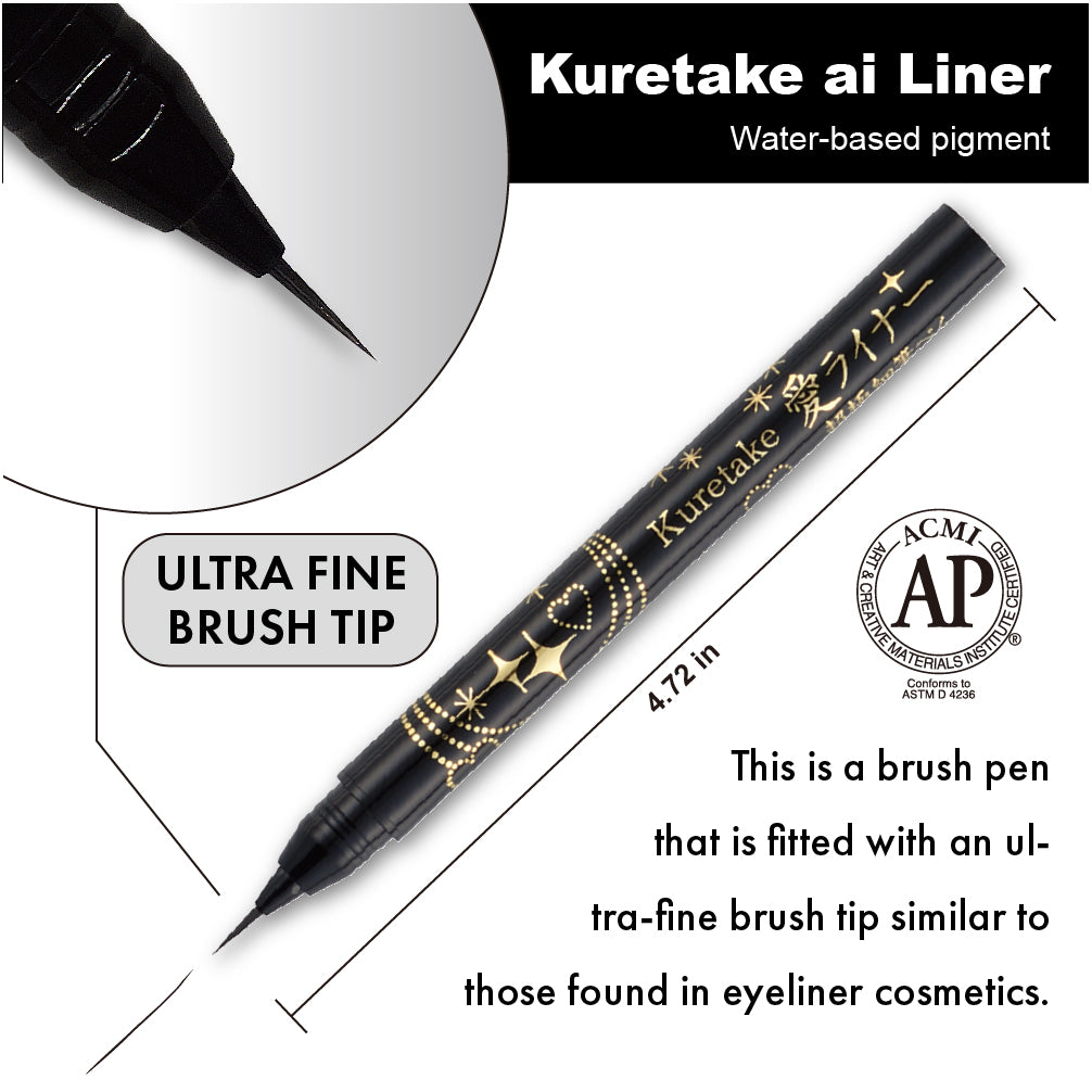 ZIG KURETAKE INKTOBER SPECIAL SET BLACK & WHITE ULTRA FINE  BRUSH PEN SET