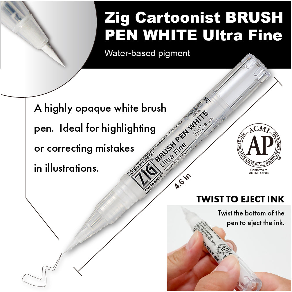 ZIG KURETAKE INKTOBER SPECIAL SET BLACK & WHITE ULTRA FINE  BRUSH PEN SET