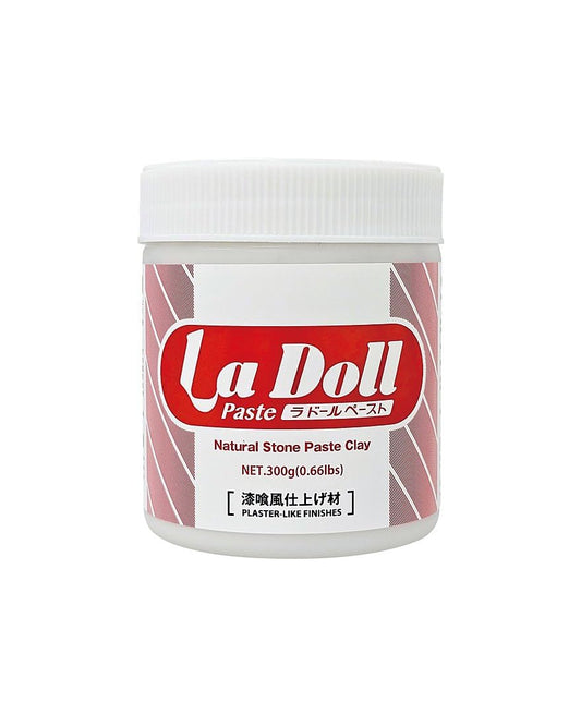 Padico La Doll Paste Natural Stone Clay 300 g – Air-Dry Paste for Plaster-Like Finishes on Sponge, Wood, Cardboard & Cloth – Ideal for Dioramas, Repairs & Backgrounds – Made in Japan
