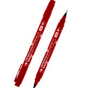 Leaderart UNID Permanent Dual Tip Marker 1800 Red Ink, Pack of 10 MADE IN MALAYSIA