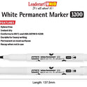 Leaderart UNID White Permanent Marker 3200 Pack of 10.MADE IN Malaysia