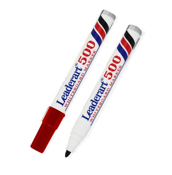 Leaderart Whiteboard Marker Of Bullet Tip Red Ink Set of 12. MADE IN Malaysia