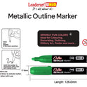 Leaderart UNID Metallic Outline Marker 8011 Pack of 4. Made in Malaysia