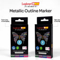 Leaderart UNID Metallic Outline Marker 8011 Pack of 4. Made in Malaysia