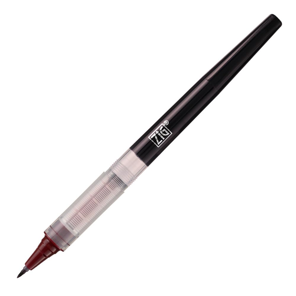 Zig Letter pen COCOIRO, Refillable Marking pen, with Flexible ExtraFine brush tip, Bordeaux ink, Made in Japan (Refill Bordeaux)