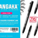 ZIG KURETAKE CARTOONIST MANGAKA THE FINE LINERS SET OF 6 PENS 005,01,02,03,05,08 MADE IN JAPAN