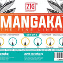 ZIG KURETAKE Cartoonist MANGAKA The FINE Liners Set of 6 PENS 005,01,02,03,05,08 Made in Japan