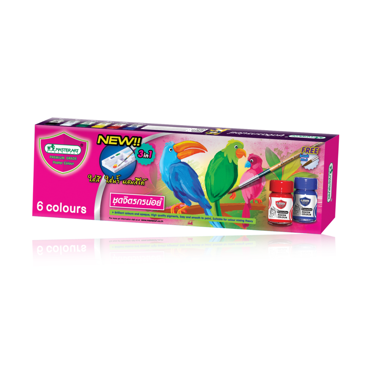 MASTER ART POSTER COLOUR JITRAKORNNOI SET 15ML. 6C