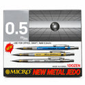 MICRO New Metal JEDO 0.5 mm Mechanical Pencil Set, Gold Finish,Pack of 12 for Students Technical Drawing, Drafting and Office Stationery, Made in Korea