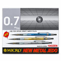 MICRO Metal JEDO 0.7 mm Mechanical Pencil Set, Gold Finish, Pack of 12 for Students, Drafting, Drawing and Everyday Writing, Made in Korea