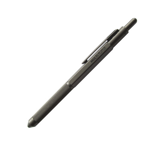 Ohto 3-in-1 2 Color 0.7 mm Ballpoint Multi Pen + 0.5 mm Pencil, Hexagon Barrel, Chrome Body (MF-20K3B-CR)